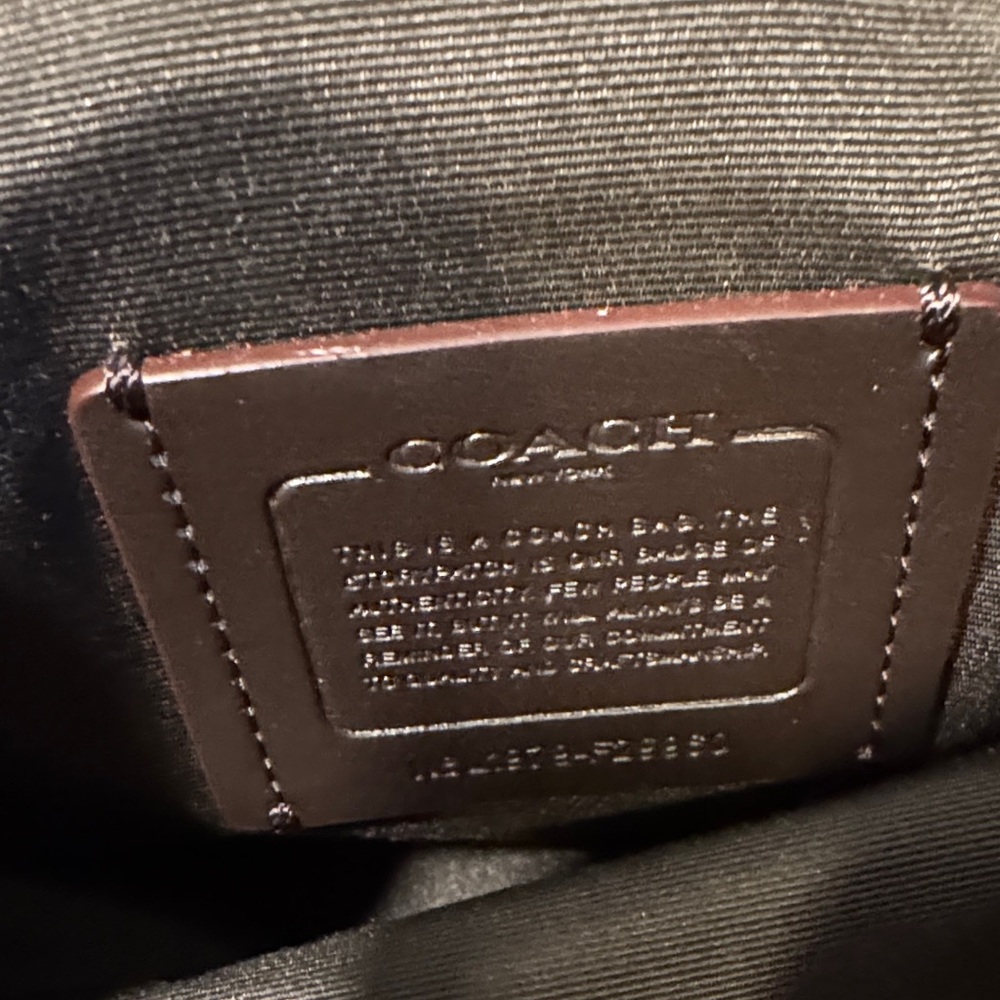 NWOT Coach Tan and Brown Signature Crossbody Bag - Picture 4 of 7